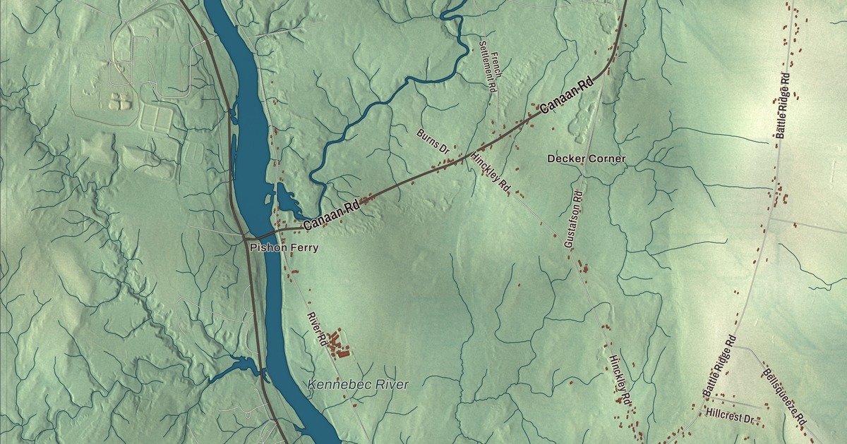 Map of Clinton, Maine