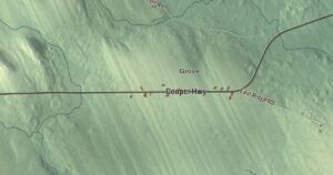 Close-up of the Cooper, Maine aerial map