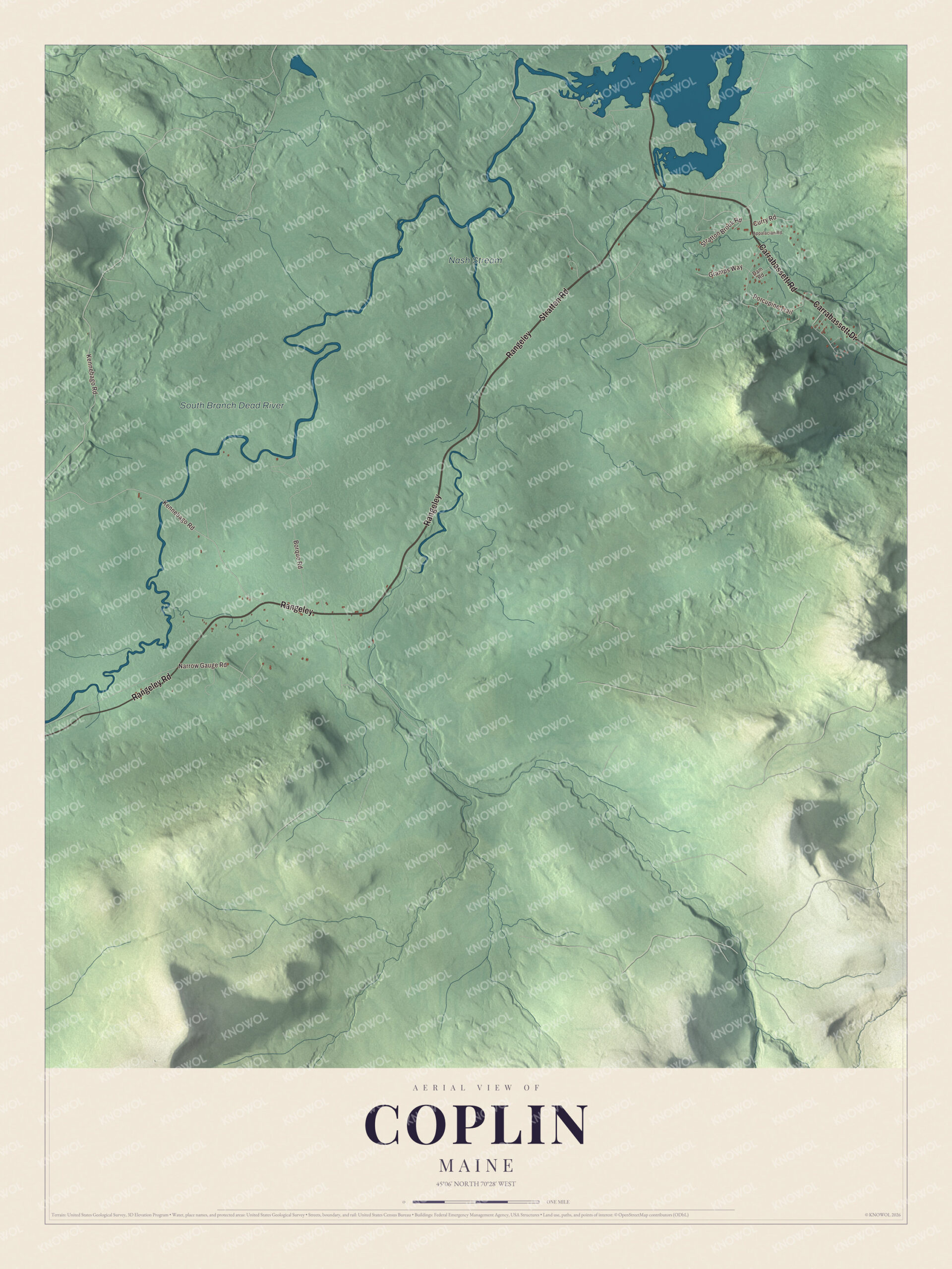 Protected watermarked complete map of Coplin, Maine