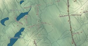 Close-up of the Corinna, Maine aerial map