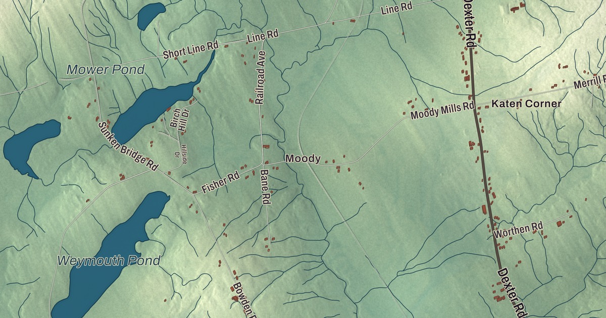 Map of Corinna, Maine
