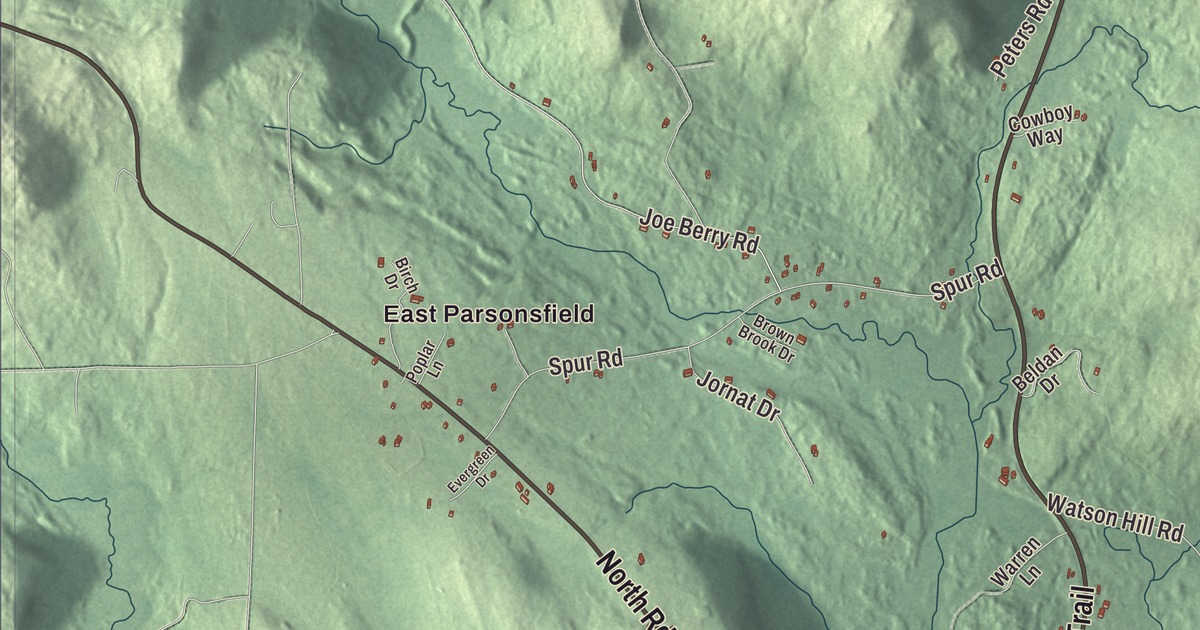 Map of Cornish, Maine