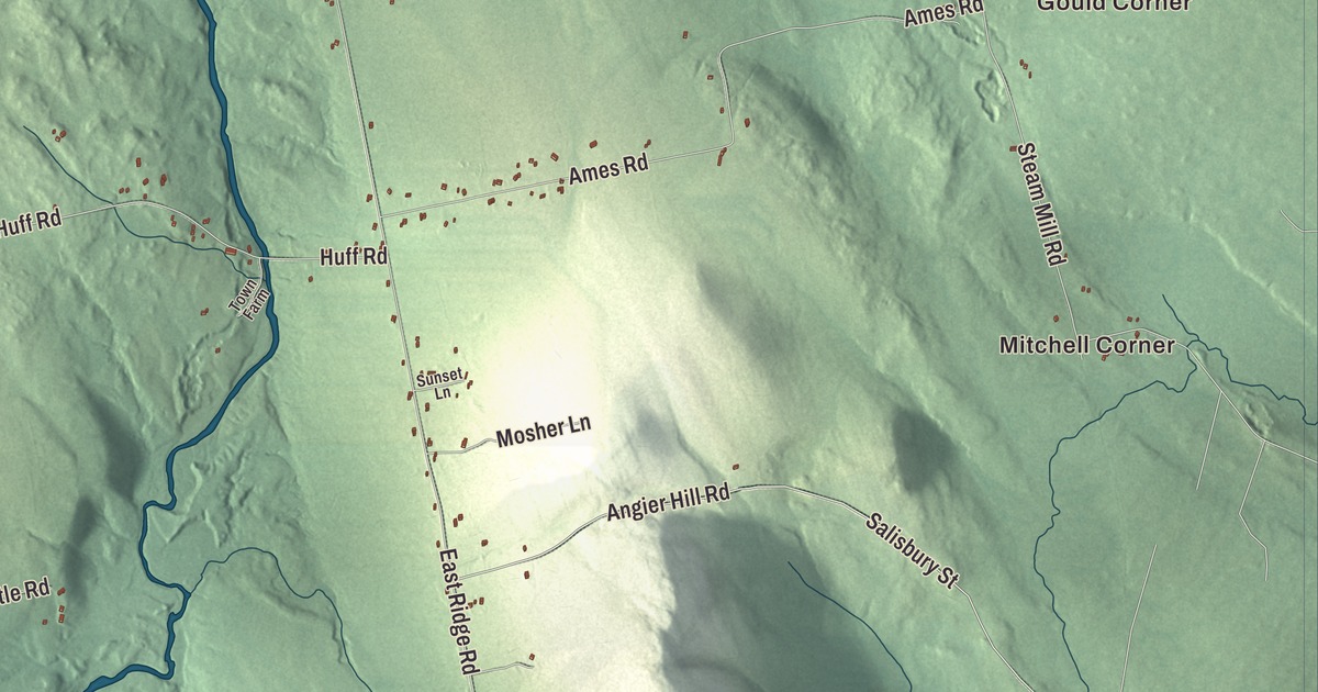 Map of Cornville, Maine