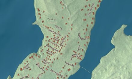 Map of Cousins Island, Maine