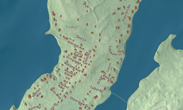 Map of Cousins Island, Maine