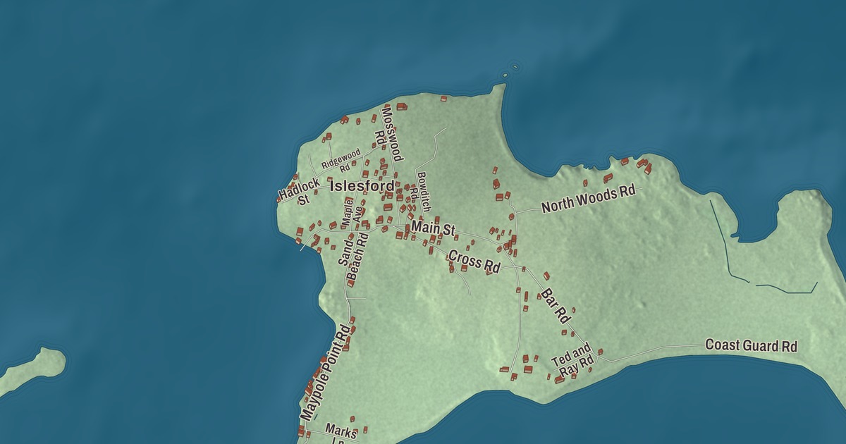 Map of Cranberry Isles, Maine