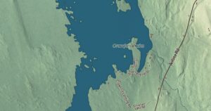 Close-up of the Crawford, Maine aerial map