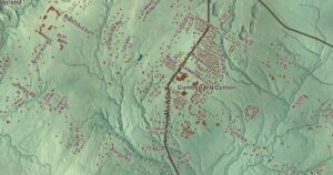 Close-up of the Cumberland, Maine aerial map