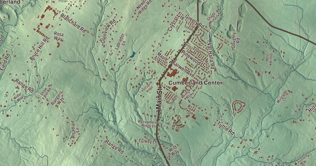Map of Cumberland, Maine