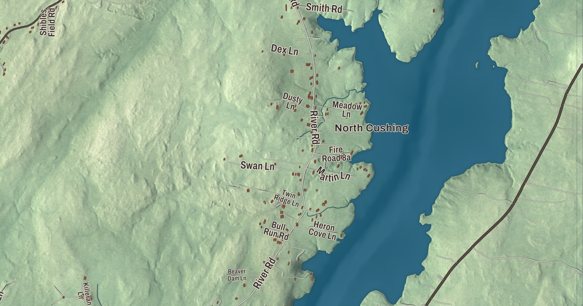 Map of Cushing, Maine