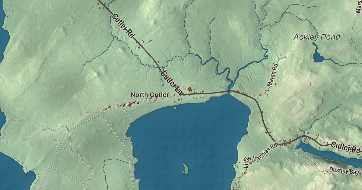 Map of Cutler, Maine