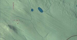 Close-up of the Dallas, Maine aerial map