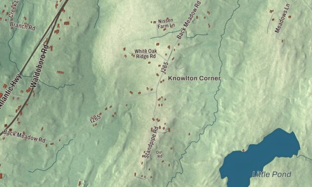 Map of Damariscotta, Maine