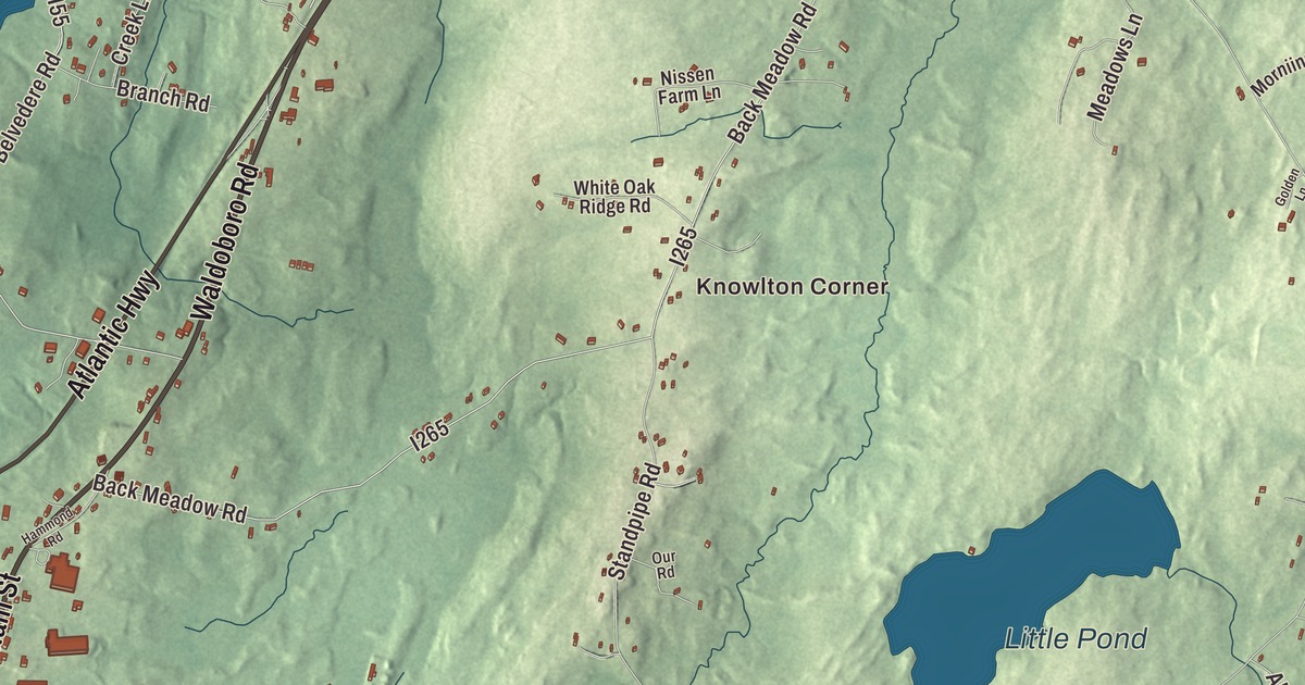 Map of Damariscotta, Maine