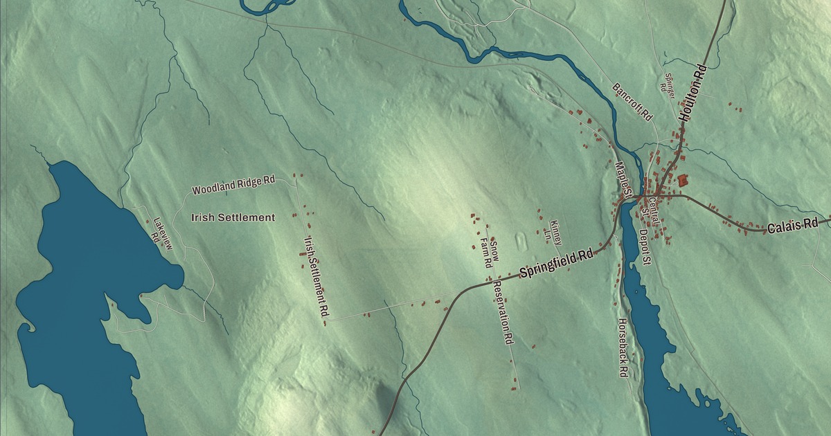 Map of Danforth, Maine