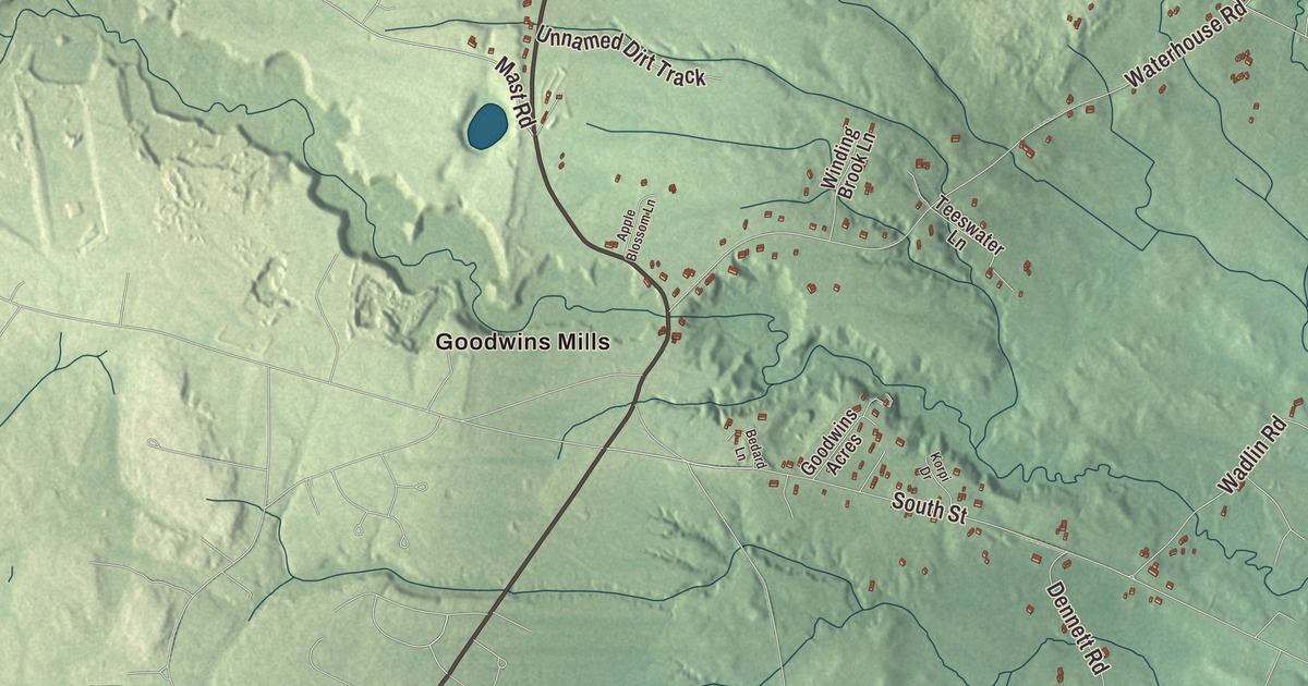 Map of Dayton, Maine