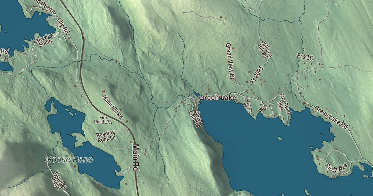 Map of Dedham, Maine