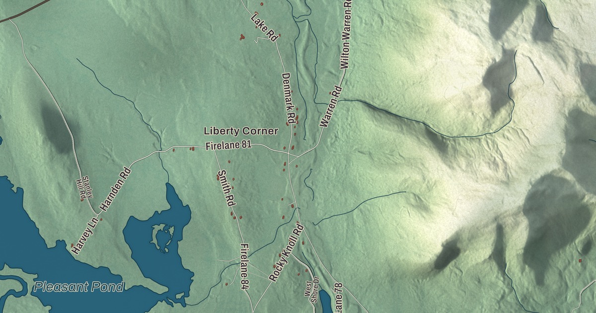 Map of Denmark, Maine