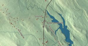 Close-up of the Dennysville, Maine aerial map