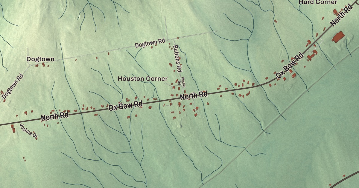 Map of Detroit, Maine