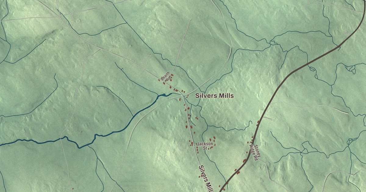Map of Dexter, Maine