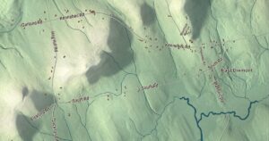 Close-up of the Dixmont, Maine aerial map