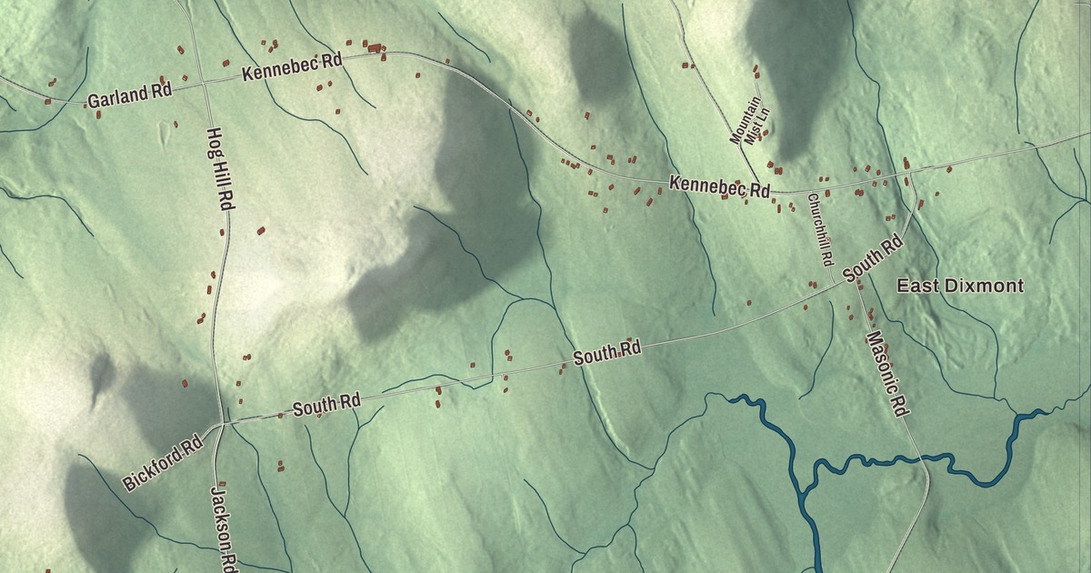 Map of Dixmont, Maine