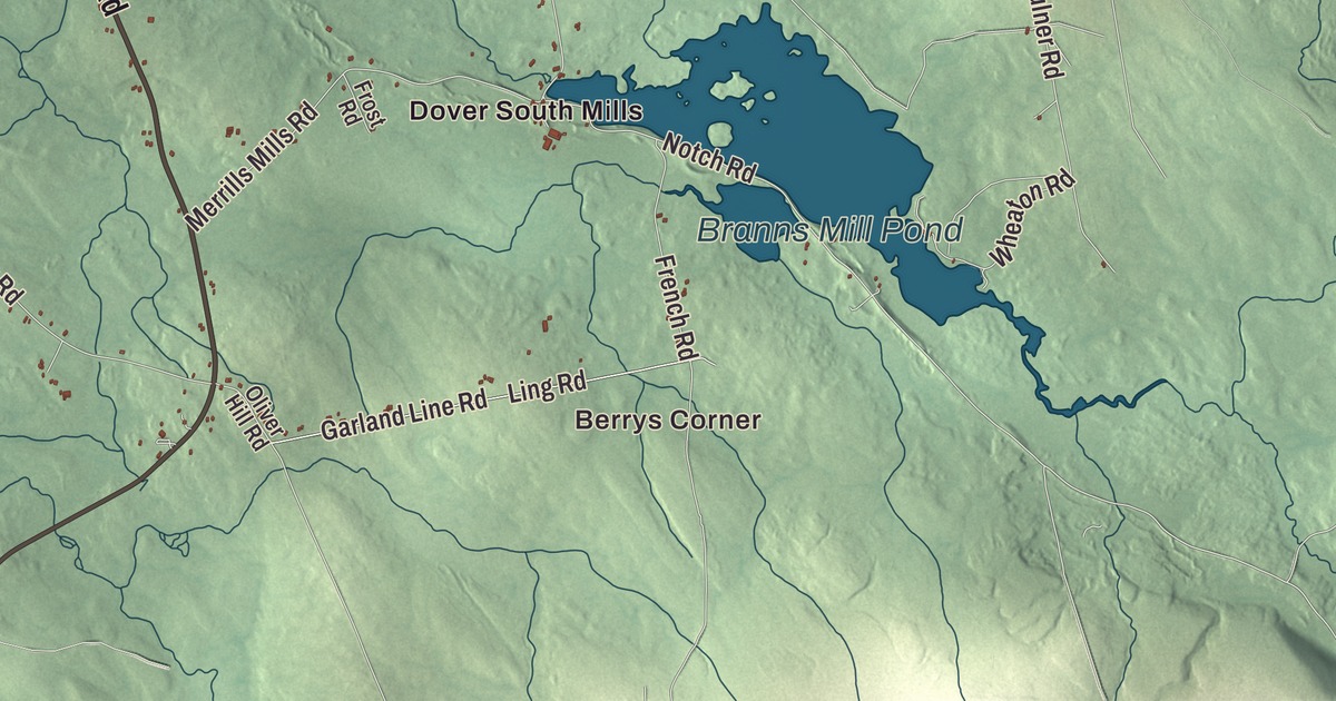 Map of Dover-Foxcroft, Maine