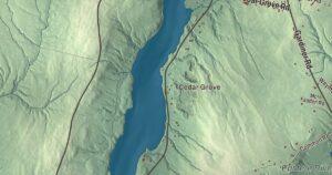 Close-up of the Dresden, Maine aerial map