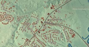 Close-up of the Dunstan, Maine aerial map