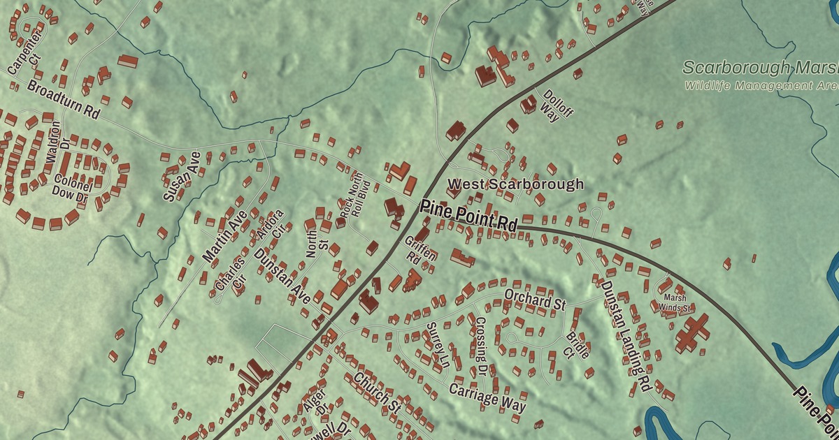 Map of Dunstan, Maine