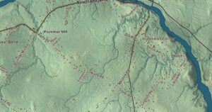 Close-up of the Durham, Maine aerial map