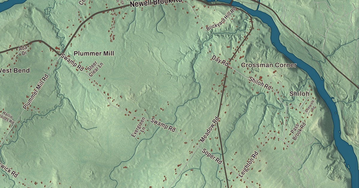 Map of Durham, Maine
