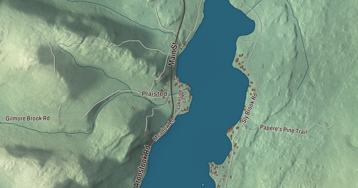 Map of Eagle Lake, Maine