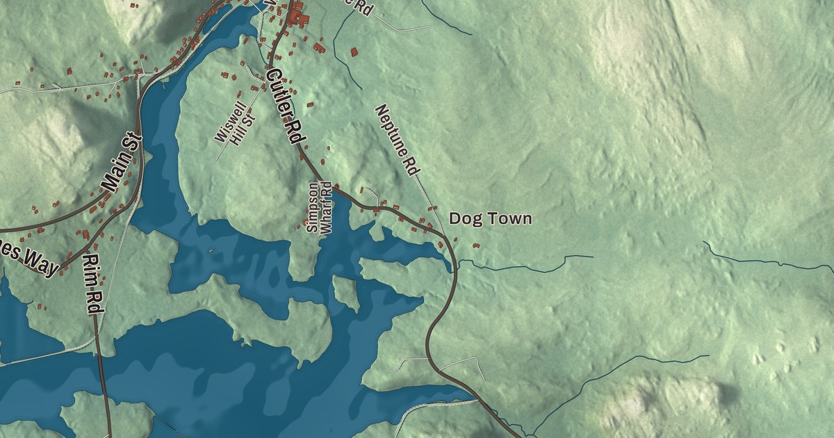 Map of East Machias, Maine
