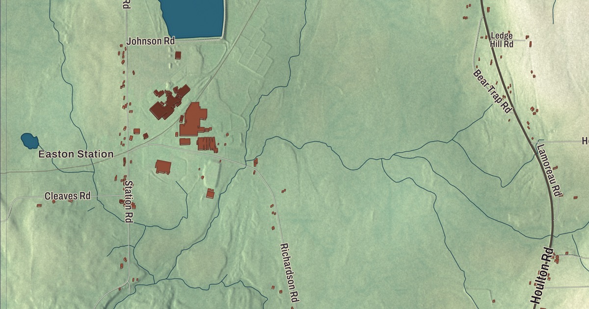Map of Easton, Maine