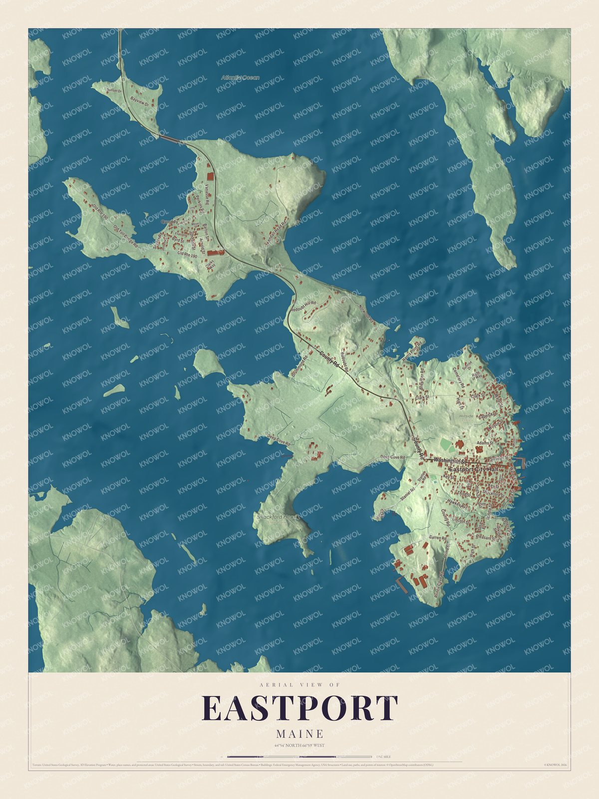 Watermarked full-map preview of Eastport, Maine