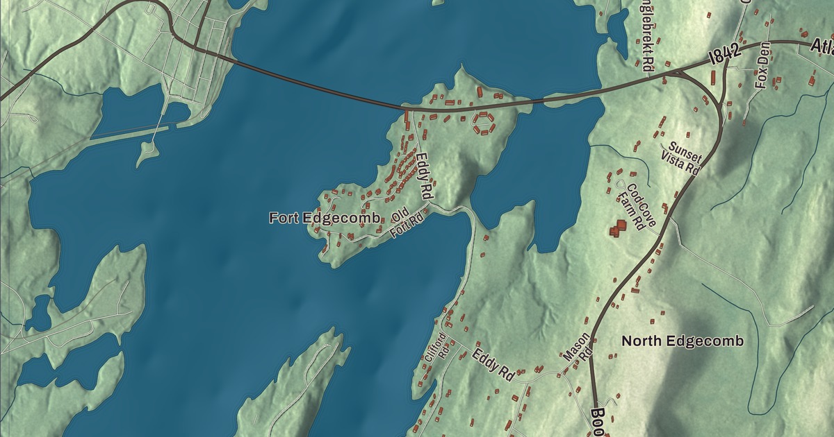 Map of Edgecomb, Maine