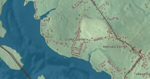 Close-up of the Eliot, Maine aerial map