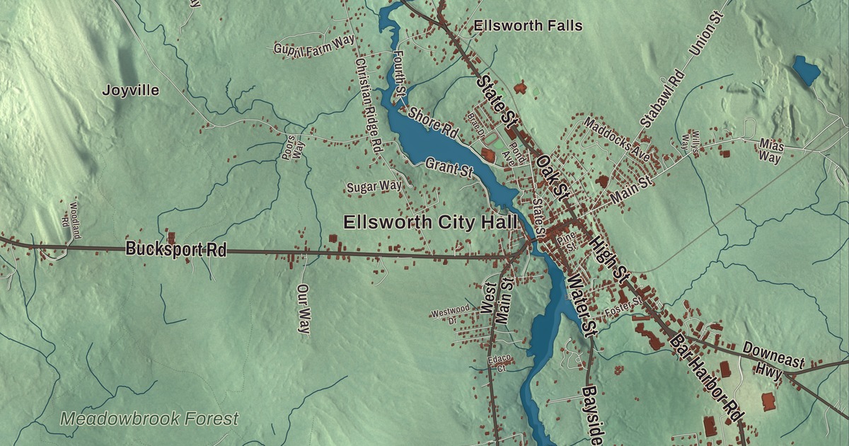 Map of Ellsworth, Maine