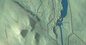 Close-up of the Embden, Maine aerial map