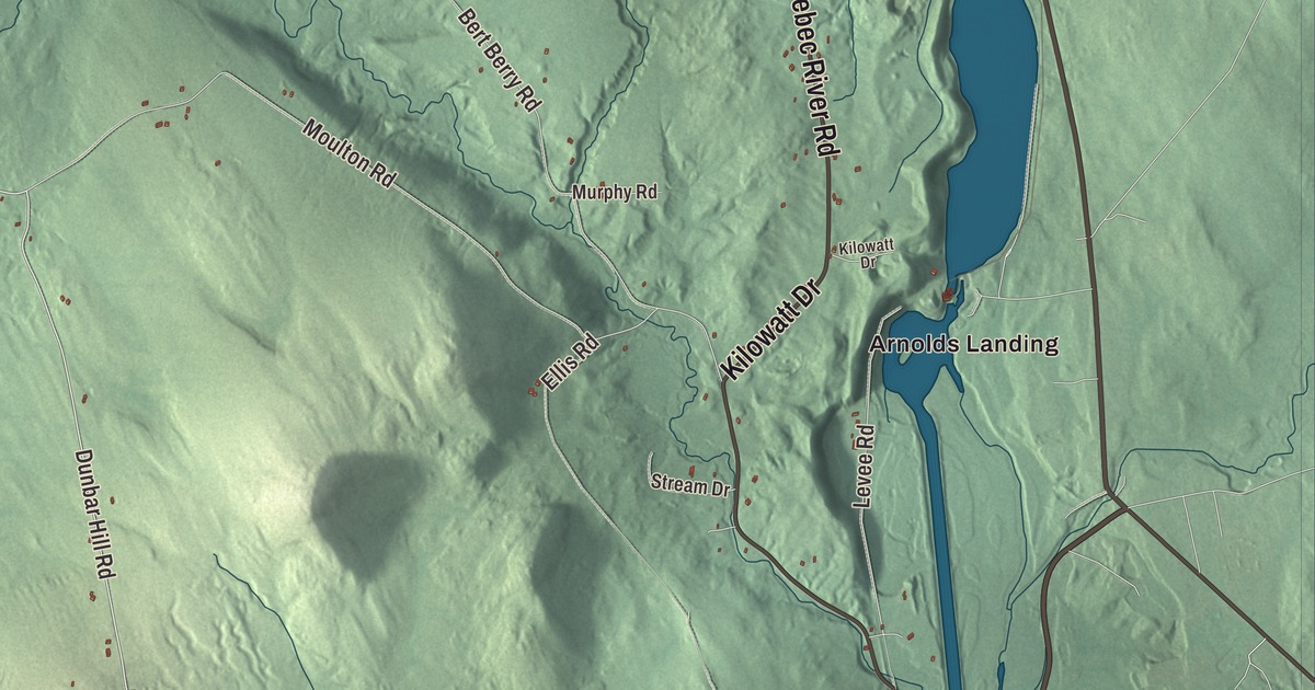 Map of Embden, Maine