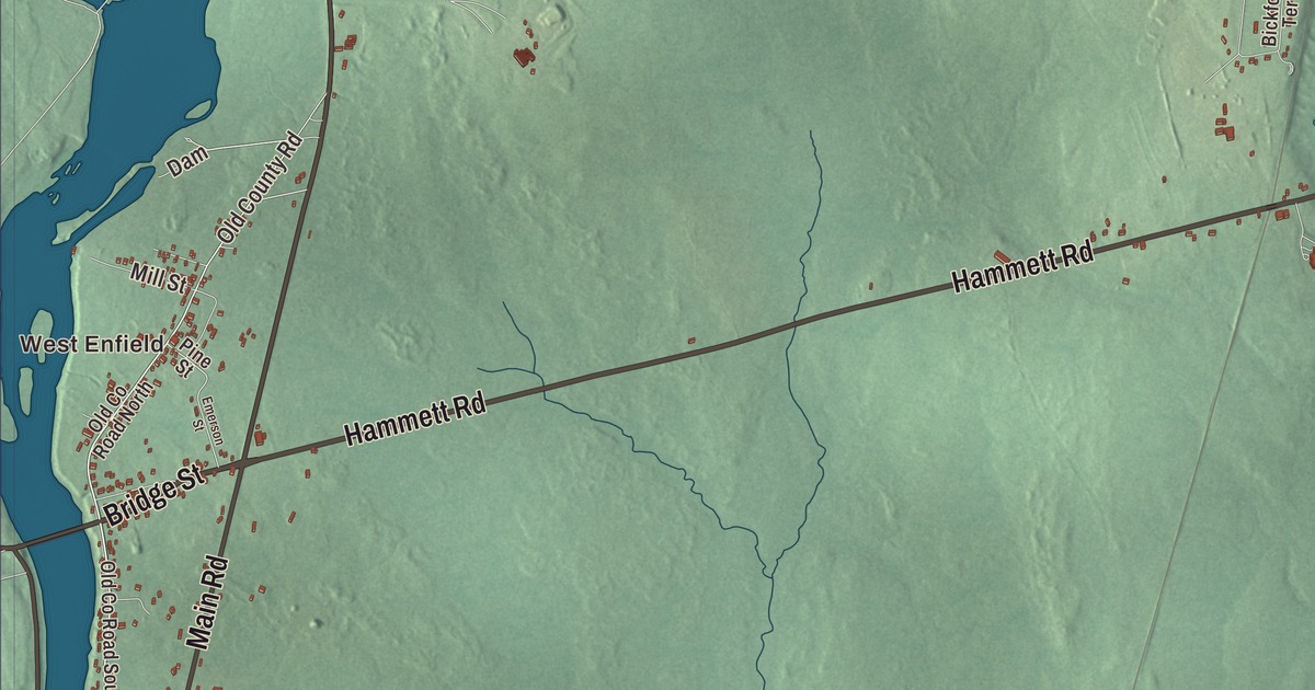 Map of Enfield, Maine