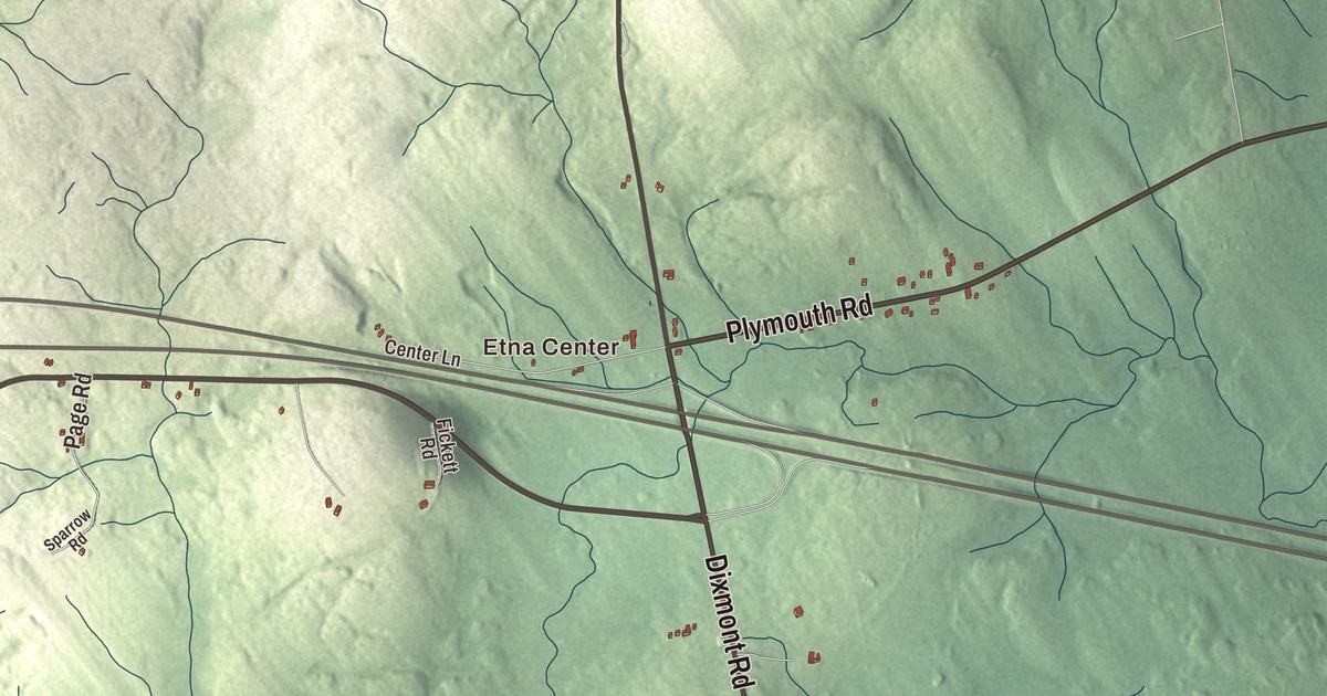 Map of Etna, Maine