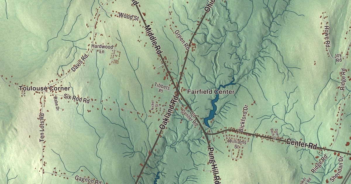 Map of Fairfield, Maine