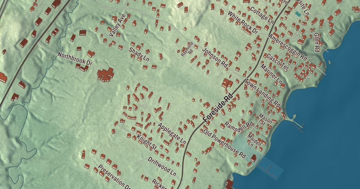 Map of Falmouth Foreside, Maine