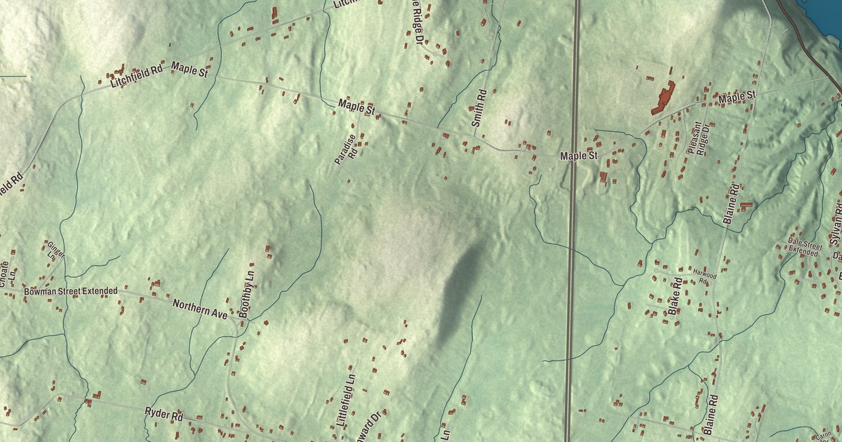 Map of Farmingdale, Maine