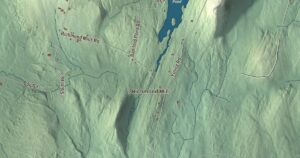 Close-up of the Fayette, Maine aerial map