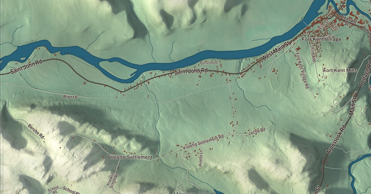Map of Fort Kent, Maine