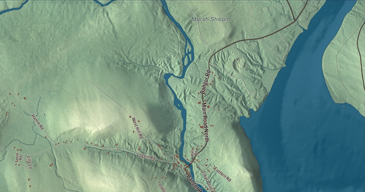 Map of Frankfort, Maine